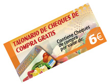 TALONARIO DE CHEQUES DE COMPRA DE 6€